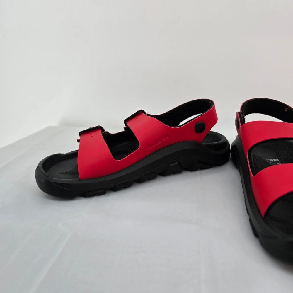 Birkenstock Mogami EVA Red Black Kids Sandals Waterproof Backstrap Size 32 Sz 1
